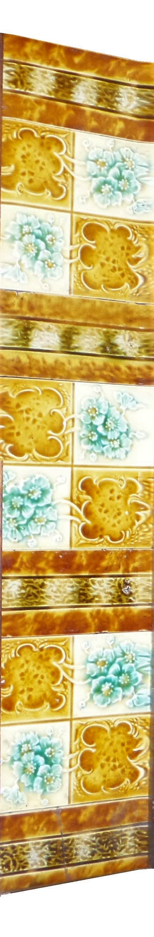 antique fireplace tiles set